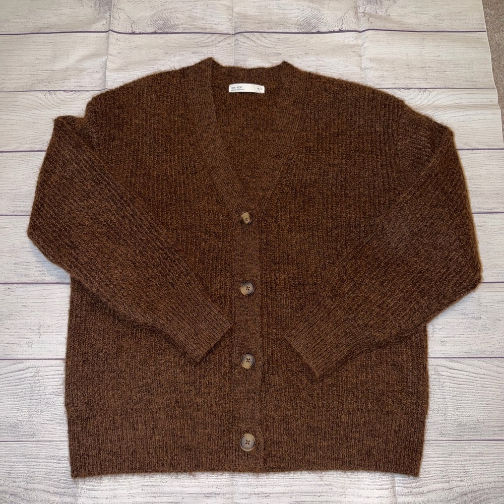 Women's Oak and Fort Brown Cardigan Sweater - Picture 2 of 4